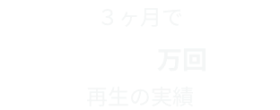 3ヶ月で300万回再生の実績