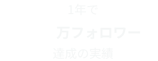 1年で25万フォロワー達成の実績